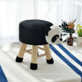 Small solid pine wood step stool wooden chair children cute animal shape chic wooden stool